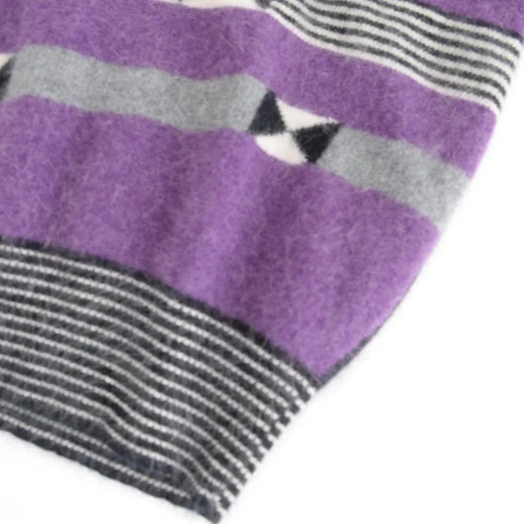 Vintage Richard & Co. Two Piece Black & Purple Turtleneck Sweater &  Skirt Set S - Picture 9 of 15